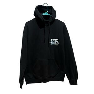 Travis Scott "Wish You Were Here Staff" Hoodie Black Embroidered Med Astroworld